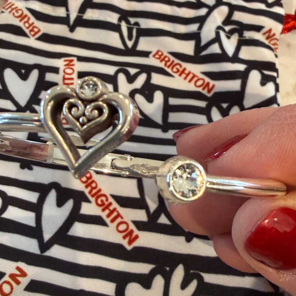 Brighton Silver Bracelet Set with Swirl and Gem Accents-2 bracelets included - Picture 2 of 7